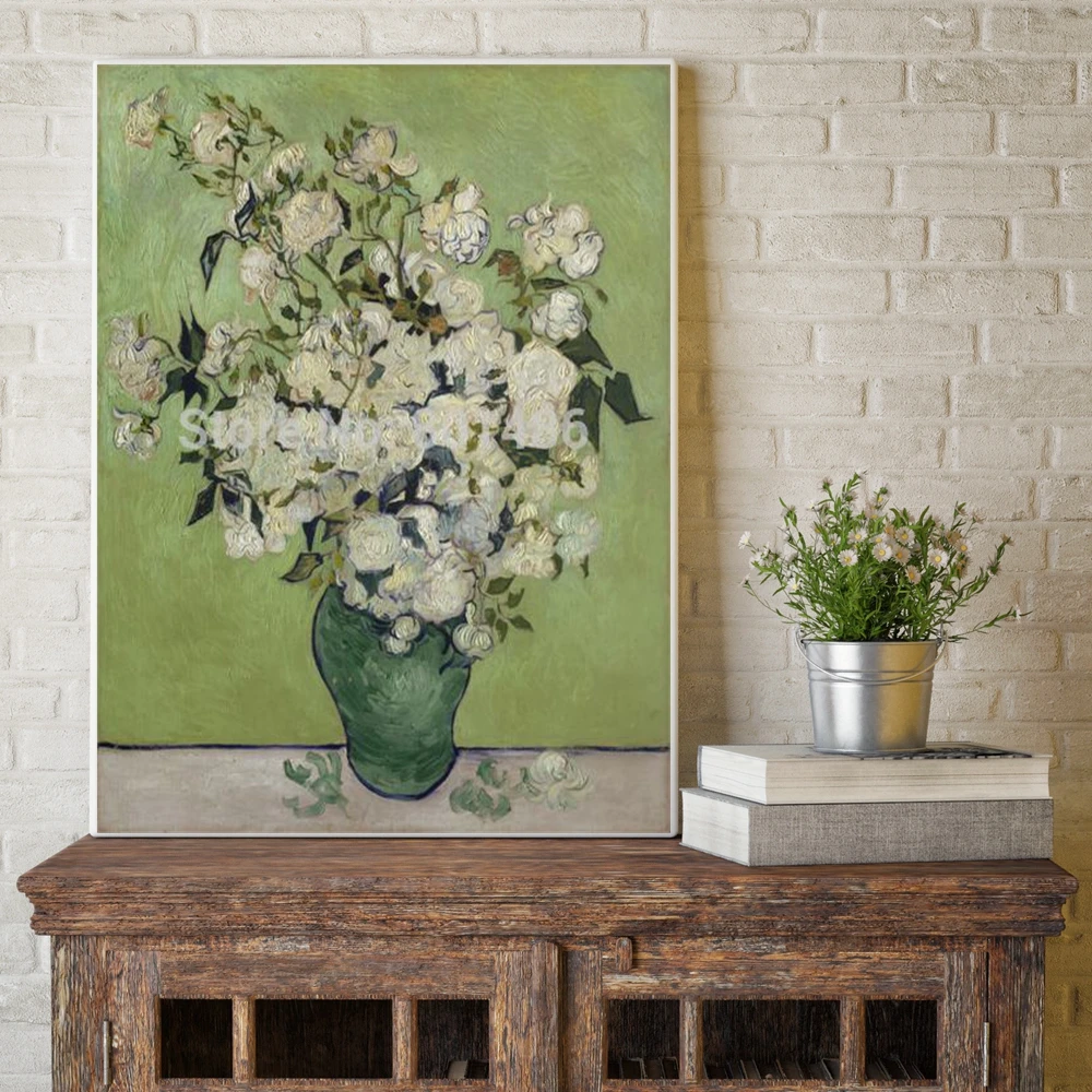 Flowers Home Decorations Canvas Print A Vase of Roses by Vicent Van Gogh Paintings for Dining Room Batnroom Wall Decor Wholesale
Flowers Home Decorations Canvas Print A Vase of Roses by Vicent Van Gogh Paintings for Dining Room Batnroom Wall Decor Wholesale