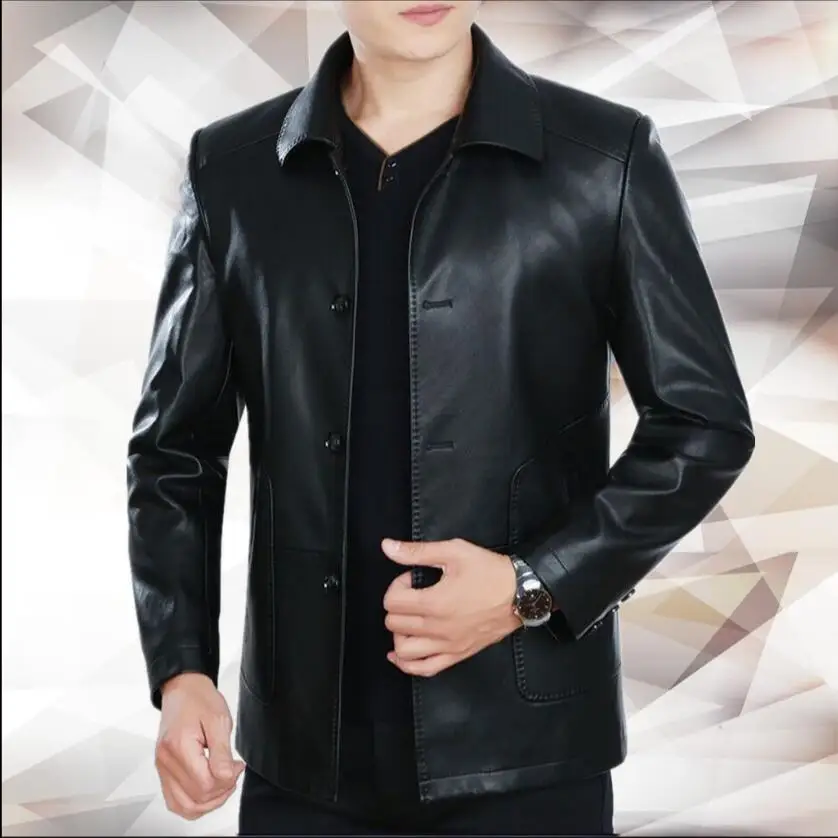 S-4xl Autumn And Winter New Leather Jackets Men's Middle-aged Lapel Leather Jacket Thick Casual Father's Sheep Leather Jacket
S-4xl Autumn And Winter New Leather Jackets Men's Middle-aged Lapel Leather Jacket Thick Casual Father's Sheep Leather Jacket