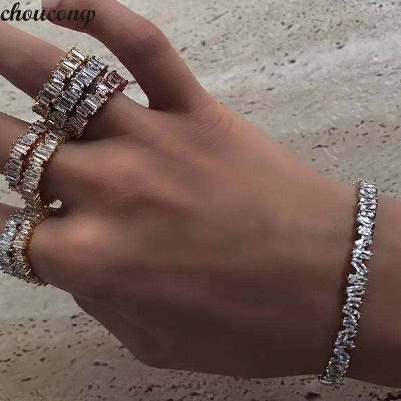 choucong Eternity GLACE BAGUETTE BAND Ring 5A Zircon cz 925 Sterling Silver statement Wedding Rings for women men Party Jewelry
choucong Eternity GLACE BAGUETTE BAND Ring 5A Zircon cz 925 Sterling Silver statement Wedding Rings for women men Party Jewelry