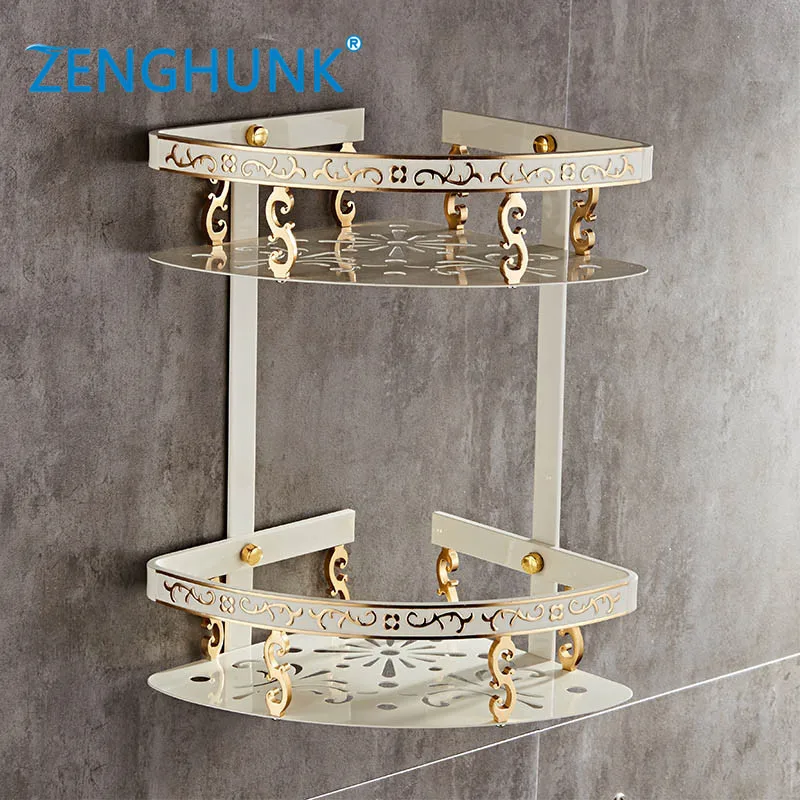 Bathroom Shelf Aluminum White & Gold Shower Shampoo Soap Bathroom Corner Shelf Bathroom Accessory Storage Organizer Rack Holder
Bathroom Shelf Aluminum White & Gold Shower Shampoo Soap Bathroom Corner Shelf Bathroom Accessory Storage Organizer Rack Holder