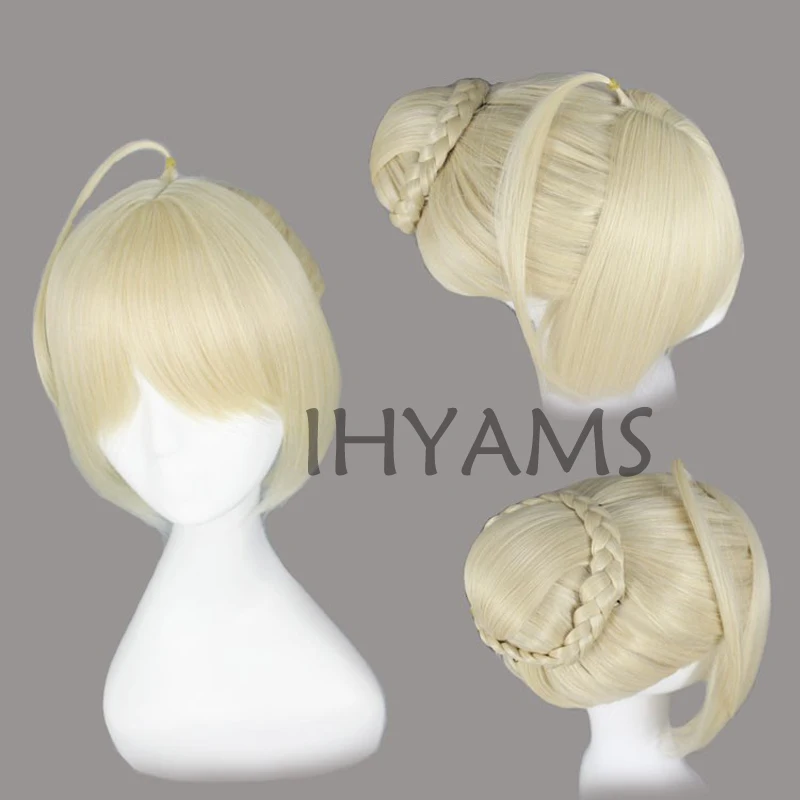 Fate Stay Night.Saber Wigs Beige Blonde braided Synthetic Hair cosplay wig + wig cap
Fate Stay Night.Saber Wigs Beige Blonde braided Synthetic Hair cosplay wig + wig cap
