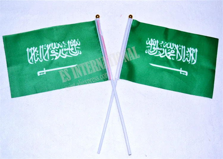 Saudi Arabia Hand Flag National Hand Flag 14*21cm Polyester Small Size Flying Banner Custom Hand flag American
Saudi Arabia Hand Flag National Hand Flag 14*21cm Polyester Small Size Flying Banner Custom Hand flag American