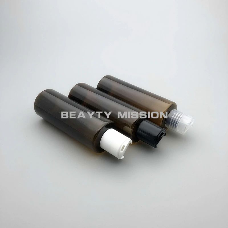 150ml 36 pcs/lot Brown Empty PET Travel Size Bottle With Black / White / Clear Disc Top Cap Lotion Bottles Container Press Lid
150ml 36 pcs/lot Brown Empty PET Travel Size Bottle With Black / White / Clear Disc Top Cap Lotion Bottles Container Press Lid