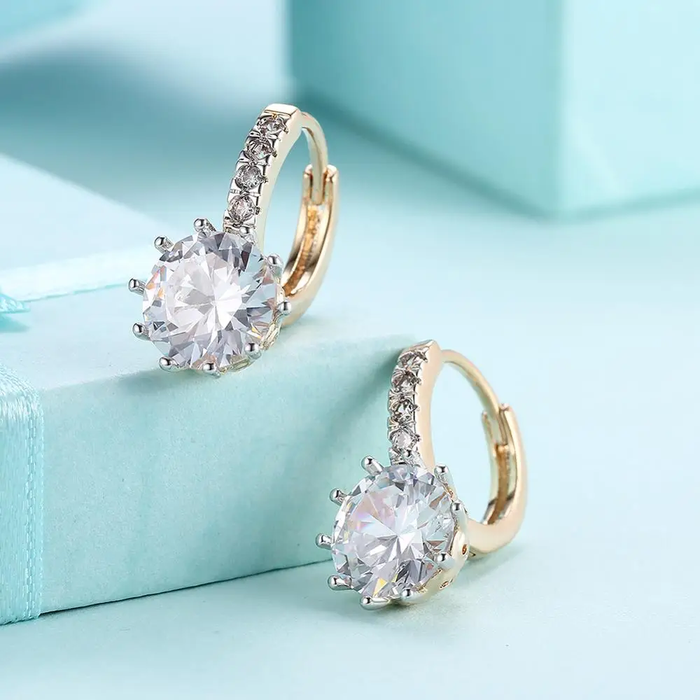 new cute beautiful gold color Hoop Earrings With AAA Zircon Women Earrings Fashion Party Jewelry Gift Brincos feminino
new cute beautiful gold color Hoop Earrings With AAA Zircon Women Earrings Fashion Party Jewelry Gift Brincos feminino