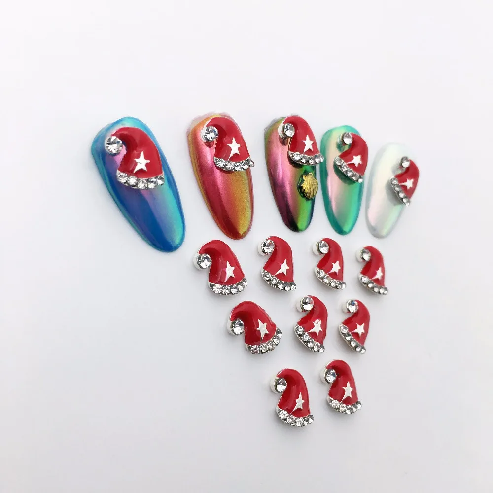LEAMX 10Pcs New 2018 Glitter Red Christmas Hats Nail Art 3D Rhinestones Metal Alloy Nail Art Decoration,Nail Tools New Year Cap
LEAMX 10Pcs New 2018 Glitter Red Christmas Hats Nail Art 3D Rhinestones Metal Alloy Nail Art Decoration,Nail Tools New Year Cap