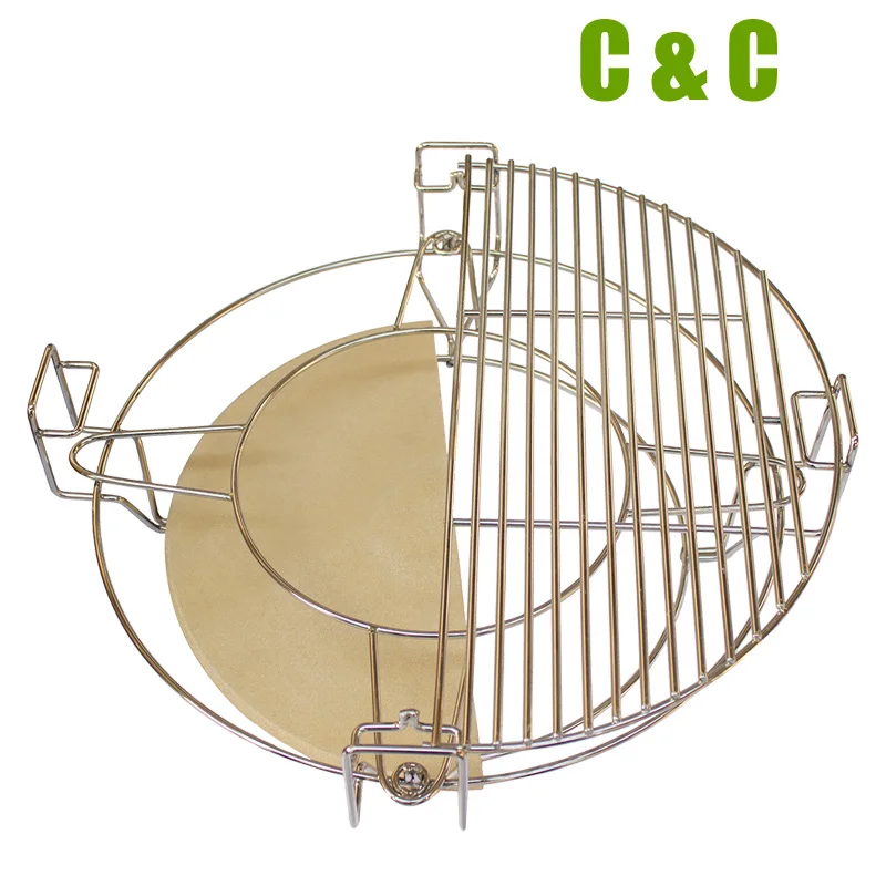 BBQ Grill Accessories Muitifuction Divide and Conquer Flexible Cooking System work for 16 inch Kamado
BBQ Grill Accessories Muitifuction Divide and Conquer Flexible Cooking System work for 16 inch Kamado