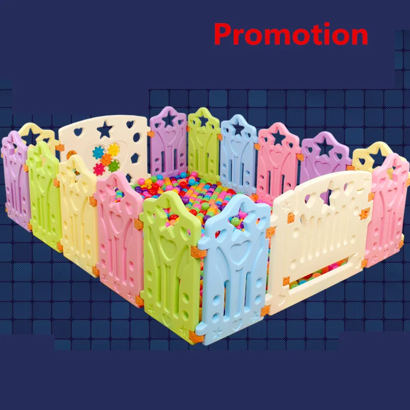

2.4 square meters 14pcs Baby game fence baby crawling safety guard toddler fence child safety playpen