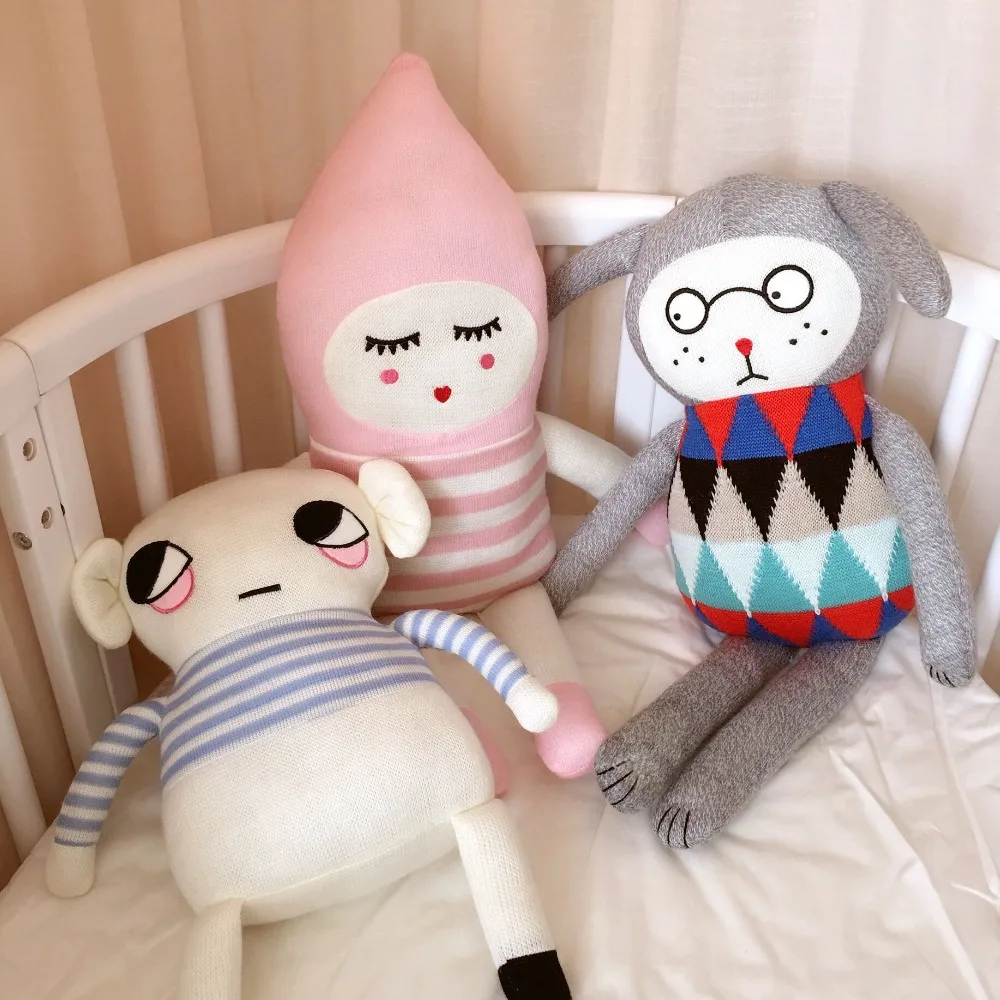 lucky boy sunday High quality Cute Knitting wool Plush Toys Baby Sleep doll appease knit stuffed doll for kids birthday Gift
lucky boy sunday High quality Cute Knitting wool Plush Toys Baby Sleep doll appease knit stuffed doll for kids birthday Gift