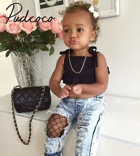 Stylish Toddler Kids Baby Girls Tracksuit Vest Shirt Strap Tops+ripped Fish Net Jeans Denim Pants Outfit Clothes Set 1-6y
Stylish Toddler Kids Baby Girls Tracksuit Vest Shirt Strap Tops+ripped Fish Net Jeans Denim Pants Outfit Clothes Set 1-6y
