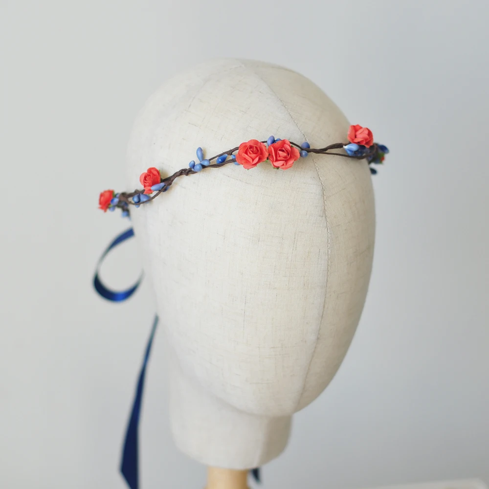 2019 6PCs Wholesale Handmade Hair Bands Rustic Blue berries and Orange Flower Crown Wedding,Party,Prom,satin ribbon
2019 6PCs Wholesale Handmade Hair Bands Rustic Blue berries and Orange Flower Crown Wedding,Party,Prom,satin ribbon
