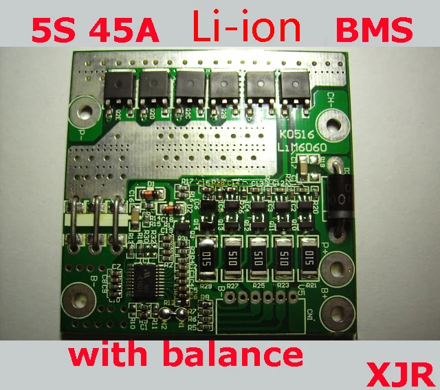 5S 45A lipo литий полимерная BMS/PCM/PCB плата защиты аккумулятора для 5 упаковок 18650 ионная