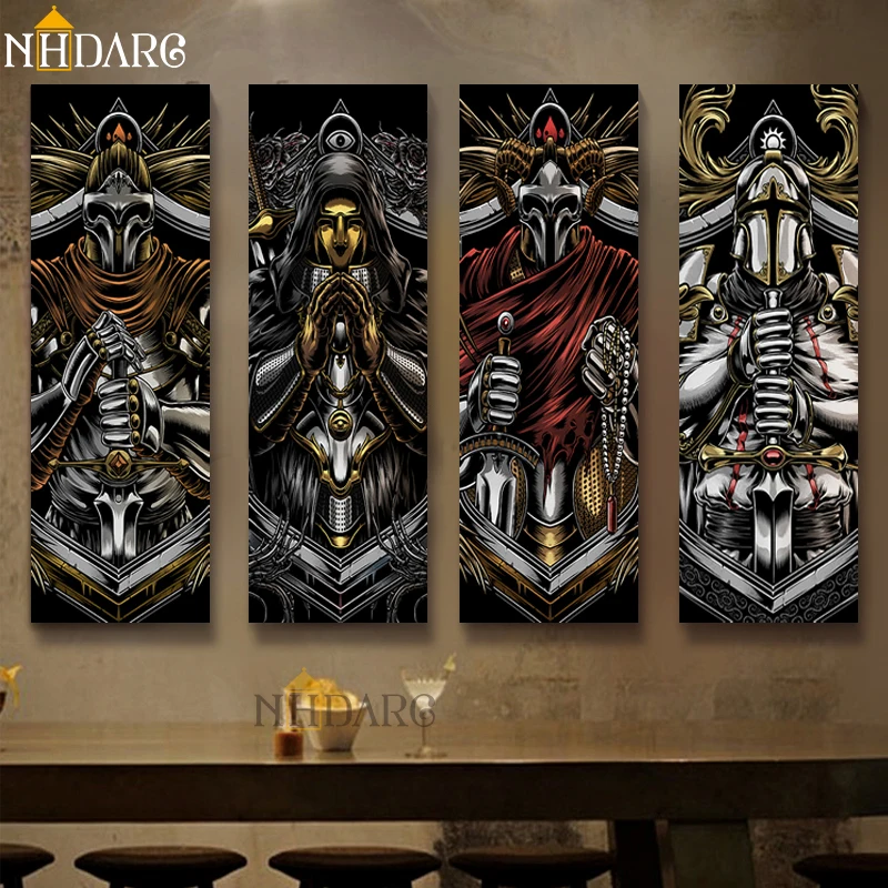 Armored Dark Knights Posters And Prints Canvas Painting Art Large Size Wall Pictures for Living Room Restaurant Home Decor
Armored Dark Knights Posters And Prints Canvas Painting Art Large Size Wall Pictures for Living Room Restaurant Home Decor