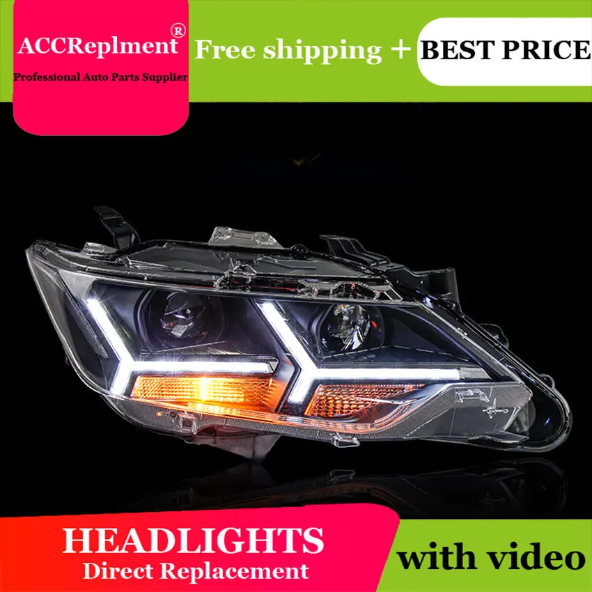 car styling For Toyota CAMRY headlights U angel eyes 15-18 For Toyota CAMRY LED light bar Q5 bi xenon lens LED Bulb projector
car styling For Toyota CAMRY headlights U angel eyes 15-18 For Toyota CAMRY LED light bar Q5 bi xenon lens LED Bulb projector