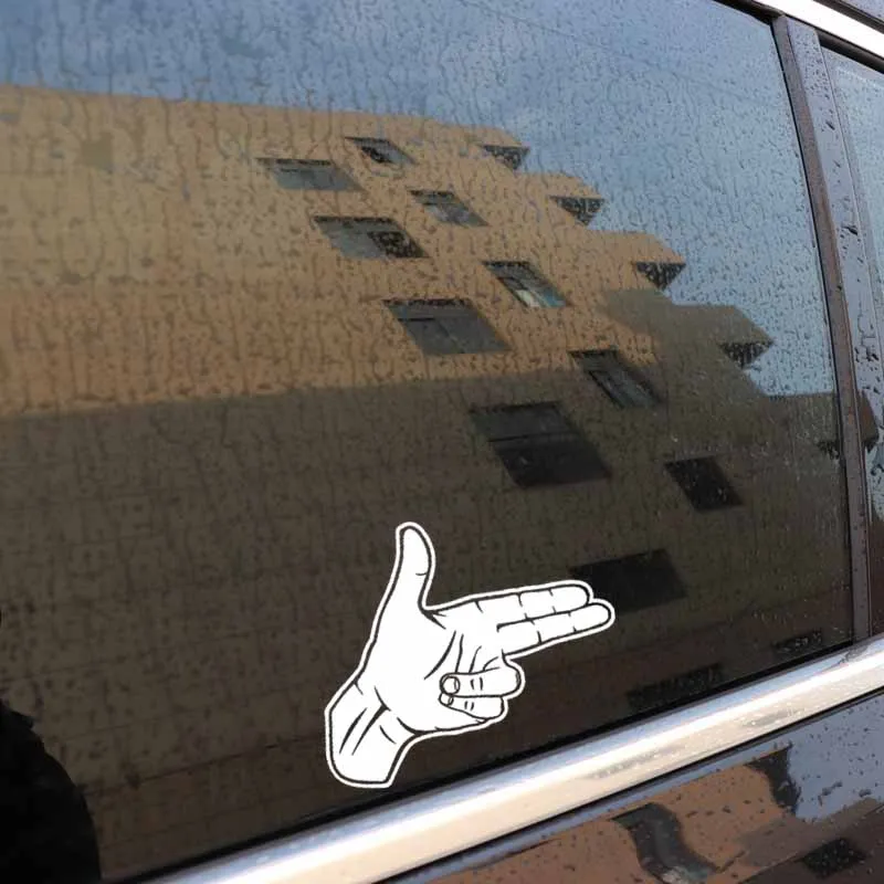 YJZT 15.2CM*12.9CM Finger Gun Vinyl Decal Car Sticker Decor Hand Fingers Black/Silver C3-1940
YJZT 15.2CM*12.9CM Finger Gun Vinyl Decal Car Sticker Decor Hand Fingers Black/Silver C3-1940