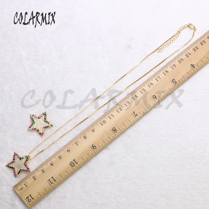 8 Pieces Rainbow Star pendant necklace fashion jewelry Necklace gift for lady for star pendant wholesale jewelry
8 Pieces Rainbow Star pendant necklace fashion jewelry Necklace gift for lady for star pendant wholesale jewelry