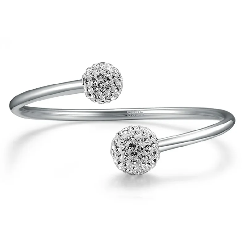 Fashion Shiny Crystal Shambhala Ball Platinum Plated Ladies Bangles Jewelry No Fade Women Wholesale Cheap Gift
Fashion Shiny Crystal Shambhala Ball Platinum Plated Ladies Bangles Jewelry No Fade Women Wholesale Cheap Gift