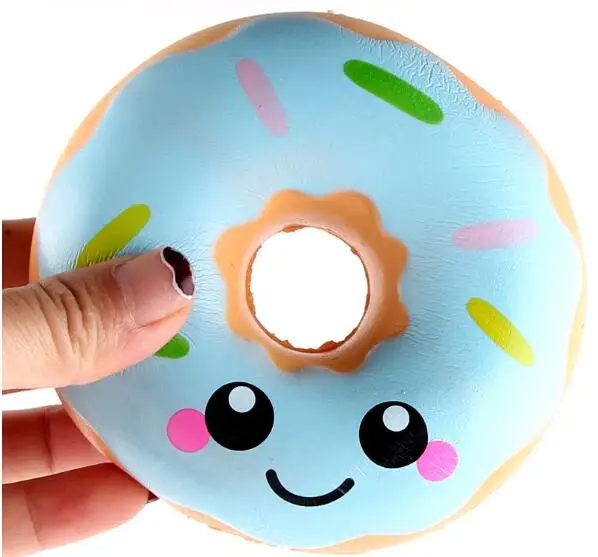 

Cartoon 10CM Jumbo Face Donut Squeeze Squishy Slow Rising Phone Strap DIY Decor Scented Charm Bread Cake Kid Toys