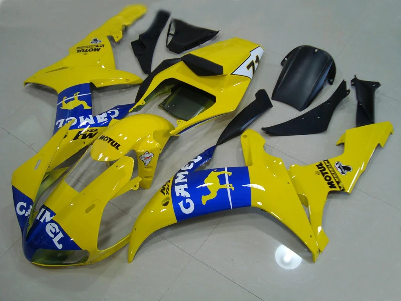 Топовый Комплект обтекателя мотоцикла для YAMAHA YZFR1 02 03 YZF R1 2002 2003 YZF1000 yzfr1 ABS желтый