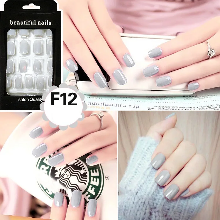 Fashion Long Full False Nails kinds of color Fake Nails For Party use with glue sticker bride's pure color nail Contains no glue
Fashion Long Full False Nails kinds of color Fake Nails For Party use with glue sticker bride's pure color nail Contains no glue