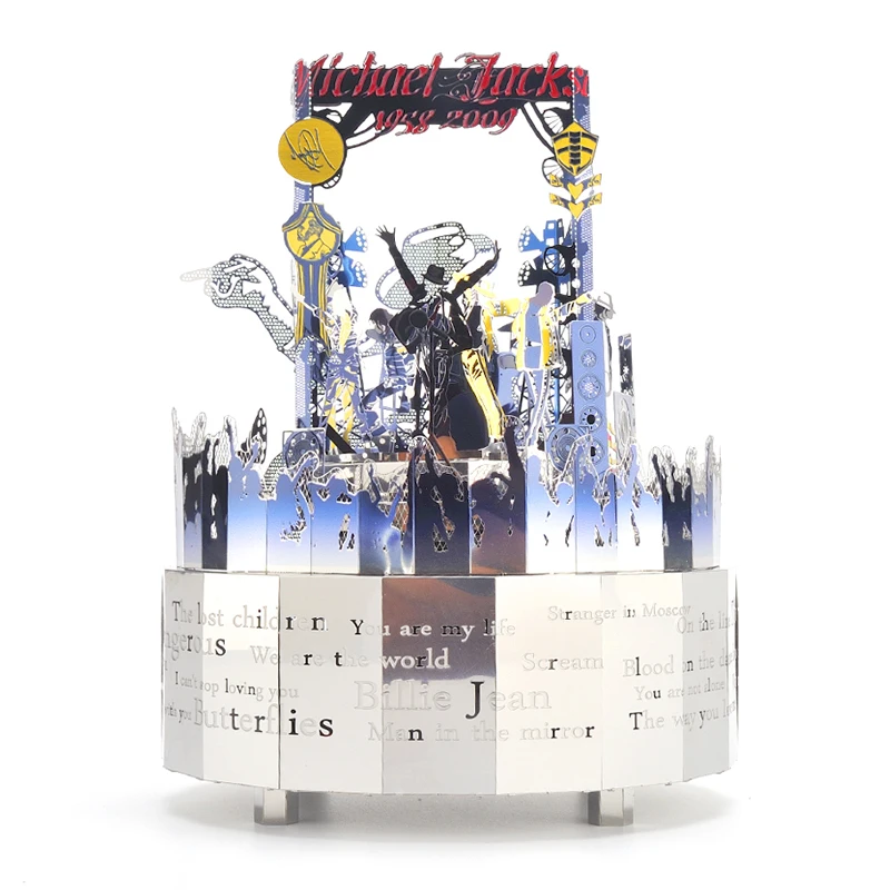 Michael Jackson Music Box with RC Color Light 3D Metal Puzzle DIY Children Gift Musical Boxes Christmas Gift Adult
Michael Jackson Music Box with RC Color Light 3D Metal Puzzle DIY Children Gift Musical Boxes Christmas Gift Adult