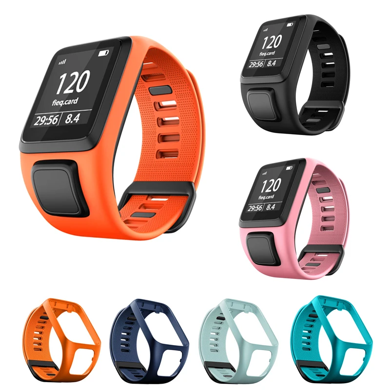 Сменный силиконовый ремешок на запястье для TomTom Runner 2 3 Spark 3 Adventurer Golfer 2 Spark кардио GPS спортивный умный ремешок для часов
Сменный силиконовый ремешок на запястье для TomTom Runner 2 3 Spark 3 Adventurer Golfer 2 Spark кардио GPS спортивный умный ремешок для часов