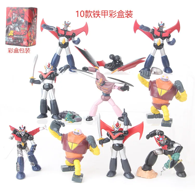 10 шт./компл. тапочки в виде персонажа аниме Mazinger Z мини ПВХ Фигурки Коллекционная