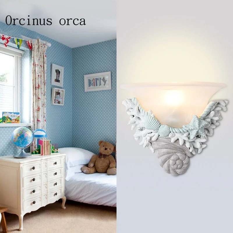Mediterranean creative shell wall lamp living room aisle bedroom bedside lamp children room European style decorative wall lamp
Mediterranean creative shell wall lamp living room aisle bedroom bedside lamp children room European style decorative wall lamp