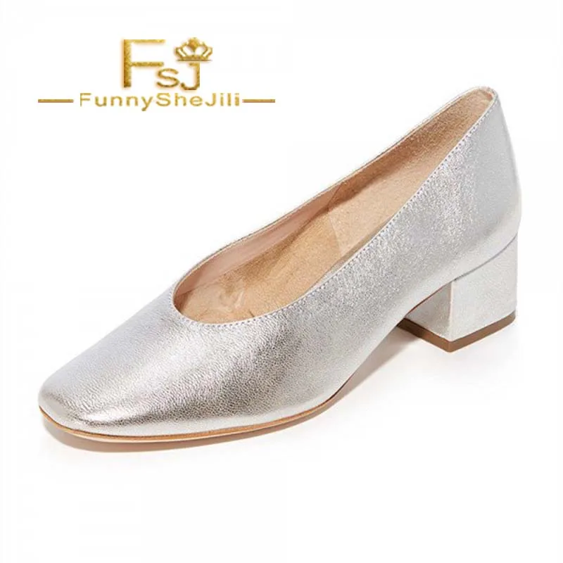 Silver Square Toe Chunky Heels Pumps for Women Anniversary Attractive Incomparable Generous FSJ Elegant Fashion Sexy Noble
Silver Square Toe Chunky Heels Pumps for Women Anniversary Attractive Incomparable Generous FSJ Elegant Fashion Sexy Noble