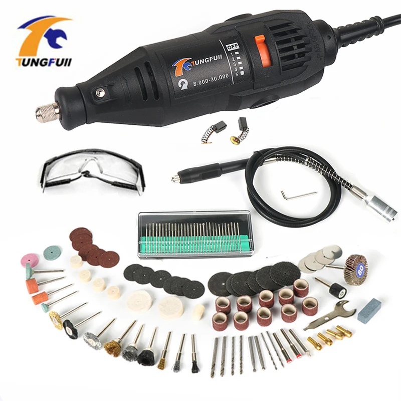 Tungfull США 110 В ЕС 220 130 Вт стиль Dremel Электрический Роторный инструмент переменной