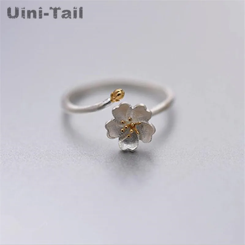 Uini-Tail hot new 925 sterling silver creative art small fresh cherry opening adjustable ring Korean fashion trend high quality
Uini-Tail hot new 925 sterling silver creative art small fresh cherry opening adjustable ring Korean fashion trend high quality