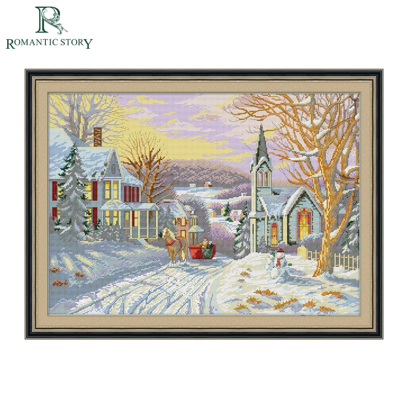 Romantic Story Four Seasons Winter Christmas Dusk Home Decoration Cross Stitch Needlework DMC Cross-Stitch Sets Embroidery Kits
Romantic Story Four Seasons Winter Christmas Dusk Home Decoration Cross Stitch Needlework DMC Cross-Stitch Sets Embroidery Kits