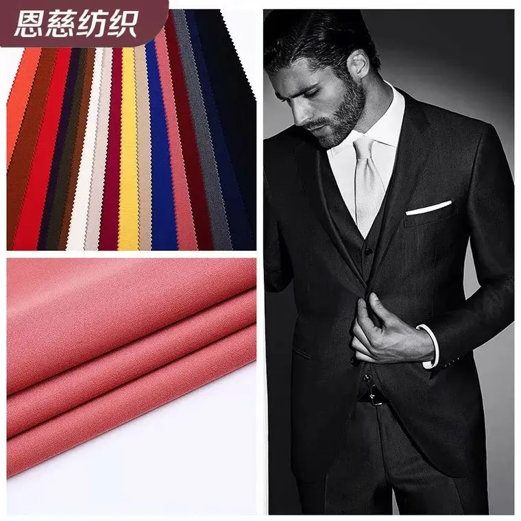 High-grade fabric T/R suit trousers fabric twill shuttle woven thickening four side elastic workwear fabric
High-grade fabric T/R suit trousers fabric twill shuttle woven thickening four side elastic workwear fabric
