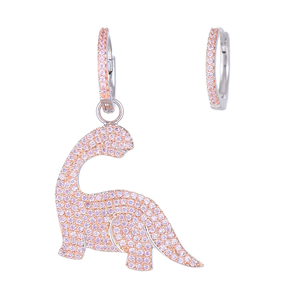 Cute Animal Dinosaur Asymmetry Full Cubic Zirconia Engagement Party Drop Dangle Earrings Jewelry For Women
Cute Animal Dinosaur Asymmetry Full Cubic Zirconia Engagement Party Drop Dangle Earrings Jewelry For Women