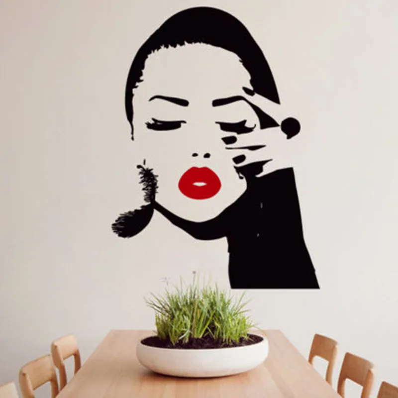 Sexy Girls Wall Decals Lips Decal Hair Beauty Salon Wall Sticker Decoration Home Decor Bedroom adesivo de parede Art Mural H292
Sexy Girls Wall Decals Lips Decal Hair Beauty Salon Wall Sticker Decoration Home Decor Bedroom adesivo de parede Art Mural H292