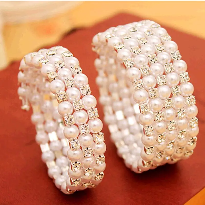 Crystal & Small Simulated Pearls Luxury 3 Layers 5 Layers for Selecting Adjustable Bracelets & Bangles for Women Fashion Jewelry
Crystal & Small Simulated Pearls Luxury 3 Layers 5 Layers for Selecting Adjustable Bracelets & Bangles for Women Fashion Jewelry
