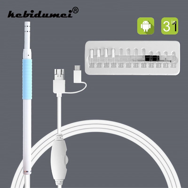 5.5mm Lens 2m Cable 3 IN 1 For Android IOS TYPE-C Endoscope Camera Ear Clean Spoon Earpick Otoscope Camera For Windows PC
5.5mm Lens 2m Cable 3 IN 1 For Android IOS TYPE-C Endoscope Camera Ear Clean Spoon Earpick Otoscope Camera For Windows PC