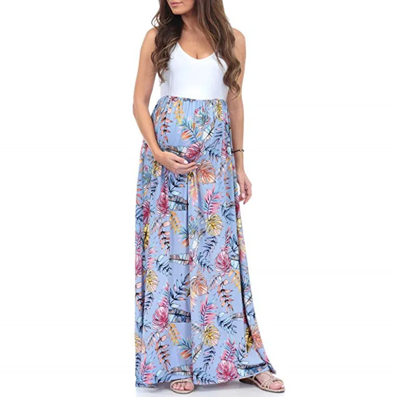 2019 Women's Sleeveless Maternity Pregnancy clothes dress Ruched Color Block Maxi Splicing Dress ropa de mujer
2019 Women's Sleeveless Maternity Pregnancy clothes dress Ruched Color Block Maxi Splicing Dress ropa de mujer