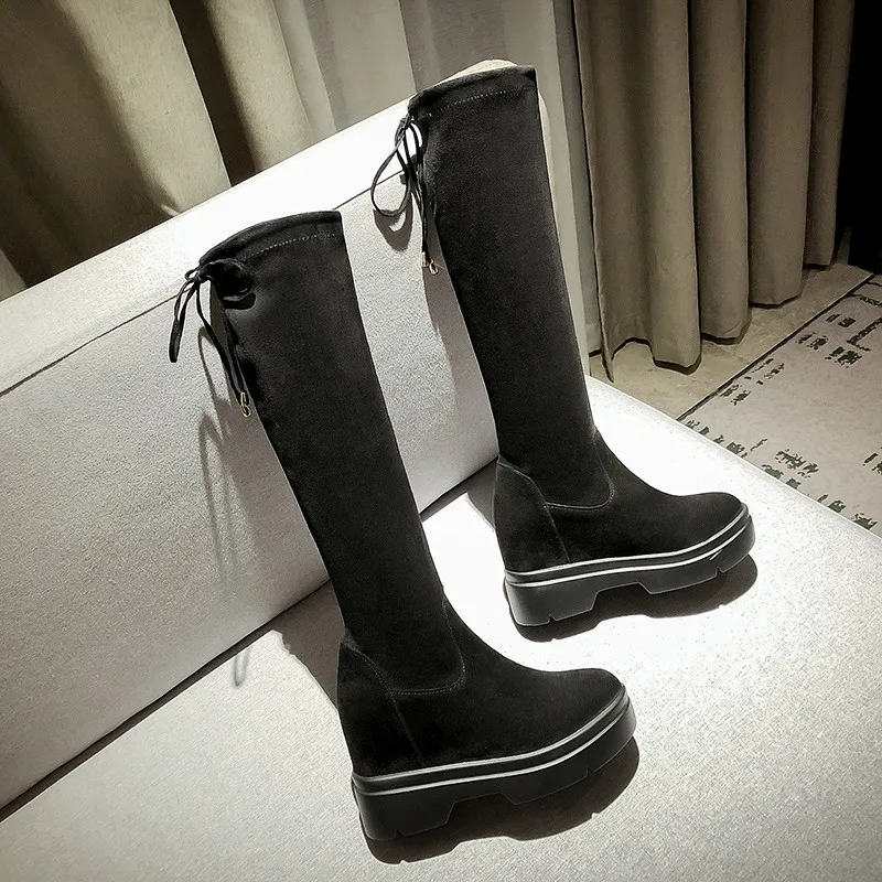 MoonMeek fashion knee high boots women round toe slip on autumn winter boots platform Inside Increasing Shoes women ankle boots
MoonMeek fashion knee high boots women round toe slip on autumn winter boots platform Inside Increasing Shoes women ankle boots