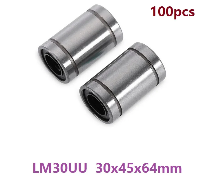 100pcs/lot LM30UU linear ball bearings linear motion bearing bushing for 3D printer parts 30x45x64mm
100pcs/lot LM30UU linear ball bearings linear motion bearing bushing for 3D printer parts 30x45x64mm