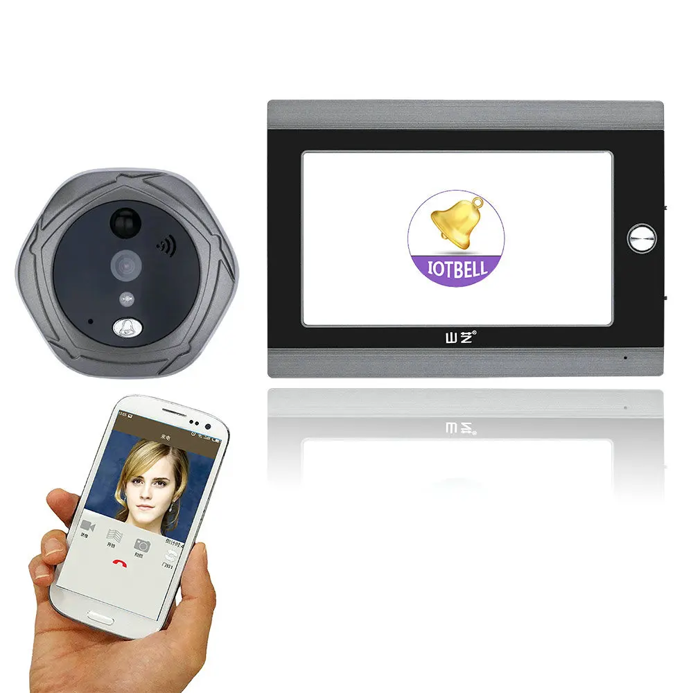 7inch 720P WiFi Wireless Digital Peephole Door Viewer Video Door Peephole Camera Wifi Doorbell with Intercom or take picture
7inch 720P WiFi Wireless Digital Peephole Door Viewer Video Door Peephole Camera Wifi Doorbell with Intercom or take picture
