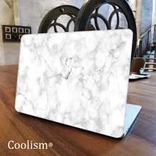 Натуральная белая мраморная наклейка для ноутбука Macbook Pro Air Retina 11