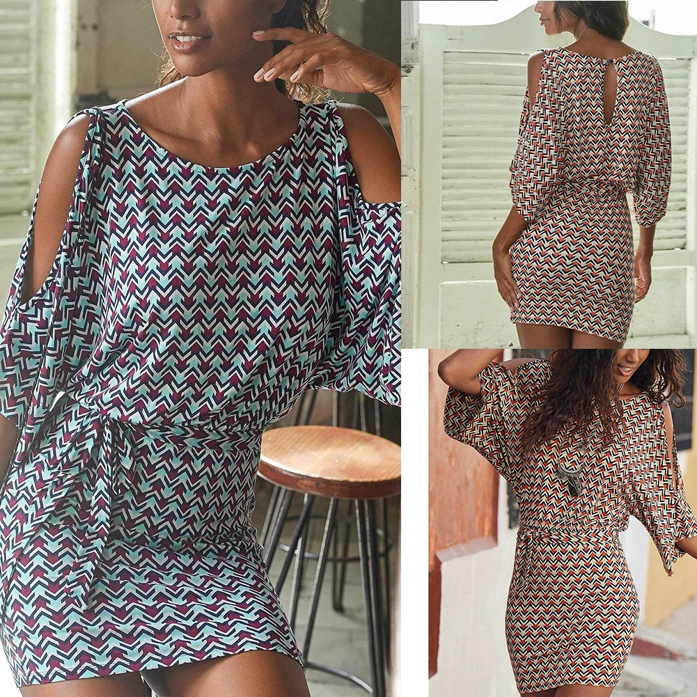 Women Off-shoulder Half-sleeve Dress Elastic Waist Casual Dress Summer Beach BMF88
Women Off-shoulder Half-sleeve Dress Elastic Waist Casual Dress Summer Beach BMF88