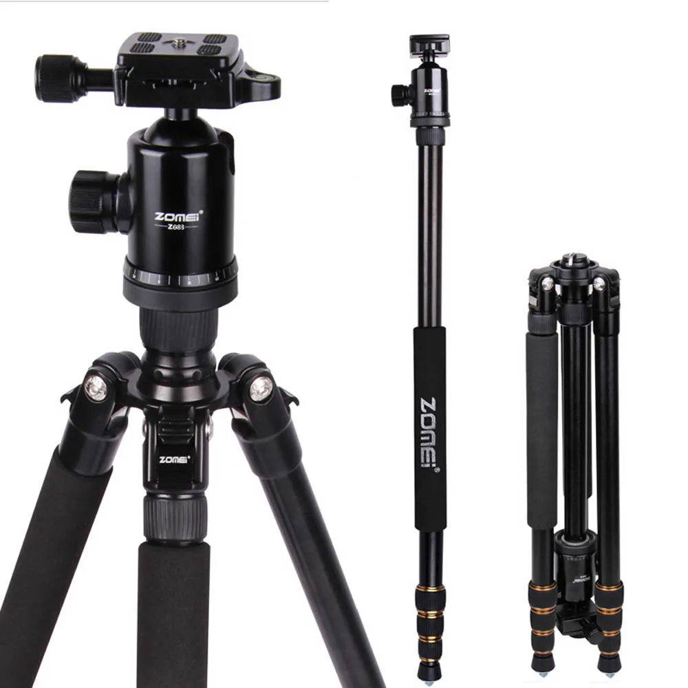 Zomei Z688 Aluminum Portable Tripod Monopod With Ball Head Photographic Z-818 Travel Compact For Digital SLR DSLR Camera Stand
Zomei Z688 Aluminum Portable Tripod Monopod With Ball Head Photographic Z-818 Travel Compact For Digital SLR DSLR Camera Stand