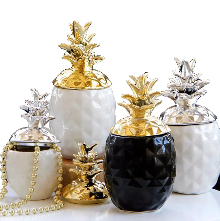 Ceramic Pineapple Figurines Black & White Pineapple Jar Home Decoration Jewelry Box Crafts Earrings Rings Storage Box 05480
Ceramic Pineapple Figurines Black & White Pineapple Jar Home Decoration Jewelry Box Crafts Earrings Rings Storage Box 05480