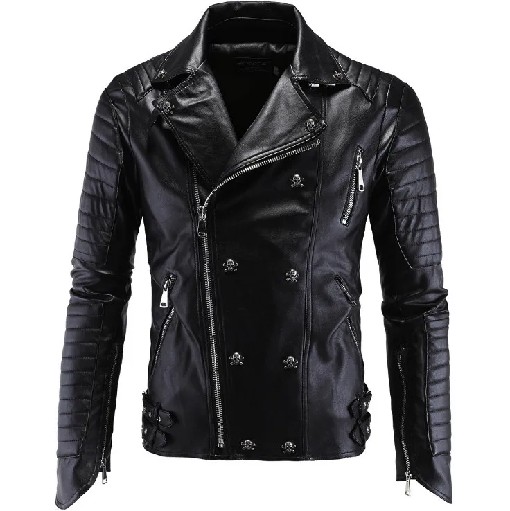 Men Leather Jacket PU Clothing Boutique Punk Leather Jacket Men New Skull Motorcycle Leather Jacket Multi Zippers Slim Fit M-5XL
Men Leather Jacket PU Clothing Boutique Punk Leather Jacket Men New Skull Motorcycle Leather Jacket Multi Zippers Slim Fit M-5XL