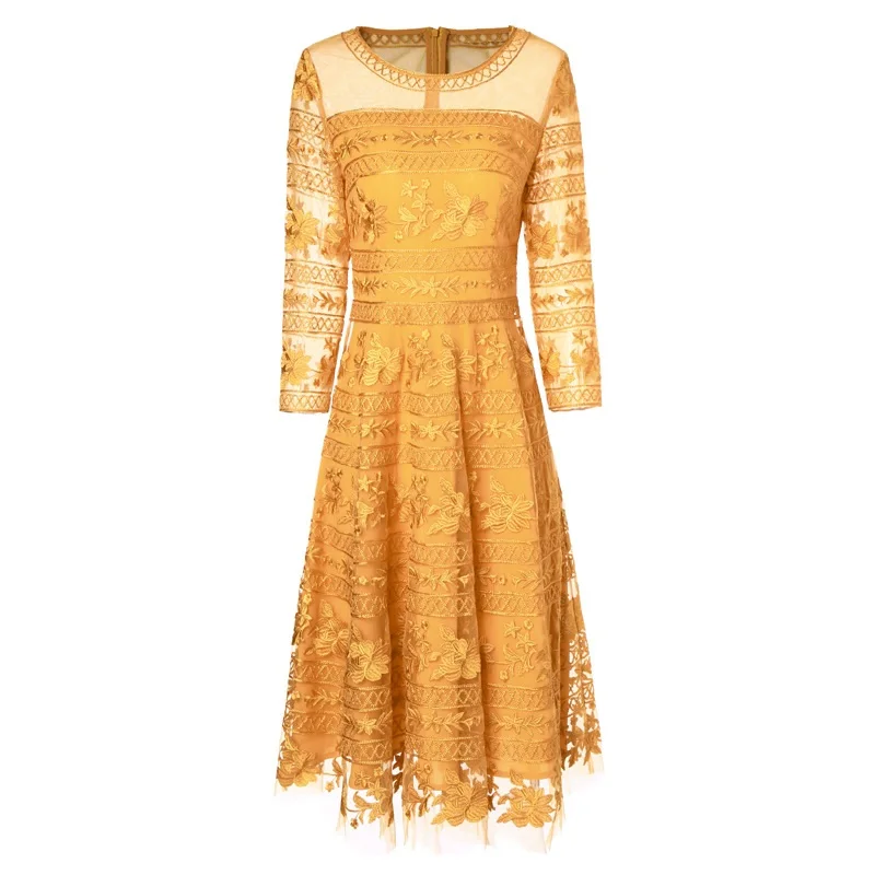 High Quality Lace Dress New Fashion Style 2019 Spring Autumn Party Women Dresses O-Neck Sexy Tulle Mesh Embroidery Dress XXXXL
High Quality Lace Dress New Fashion Style 2019 Spring Autumn Party Women Dresses O-Neck Sexy Tulle Mesh Embroidery Dress XXXXL