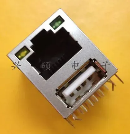 Network socket RJ45 Bring Lamp Bring USB Network Interface Bring Shield 56 Interface Connector Socket
Network socket RJ45 Bring Lamp Bring USB Network Interface Bring Shield 56 Interface Connector Socket