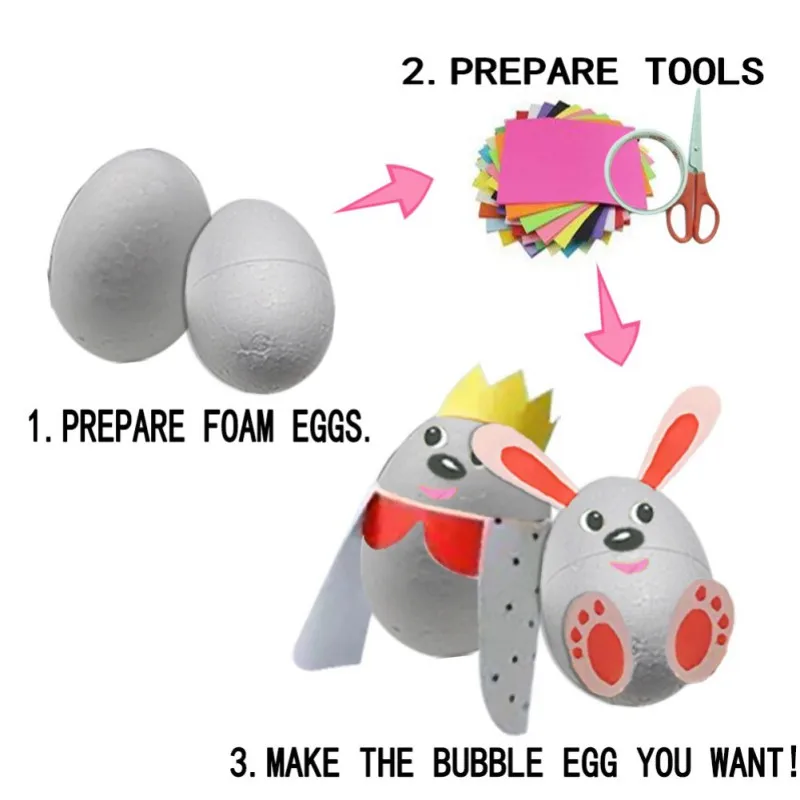 DIY Foam Easter EggS and Rabbit Modeling Projects Handmade Craft Art Holiday Party Decoration Supply for Easter Holiday Handmade
DIY Foam Easter EggS and Rabbit Modeling Projects Handmade Craft Art Holiday Party Decoration Supply for Easter Holiday Handmade