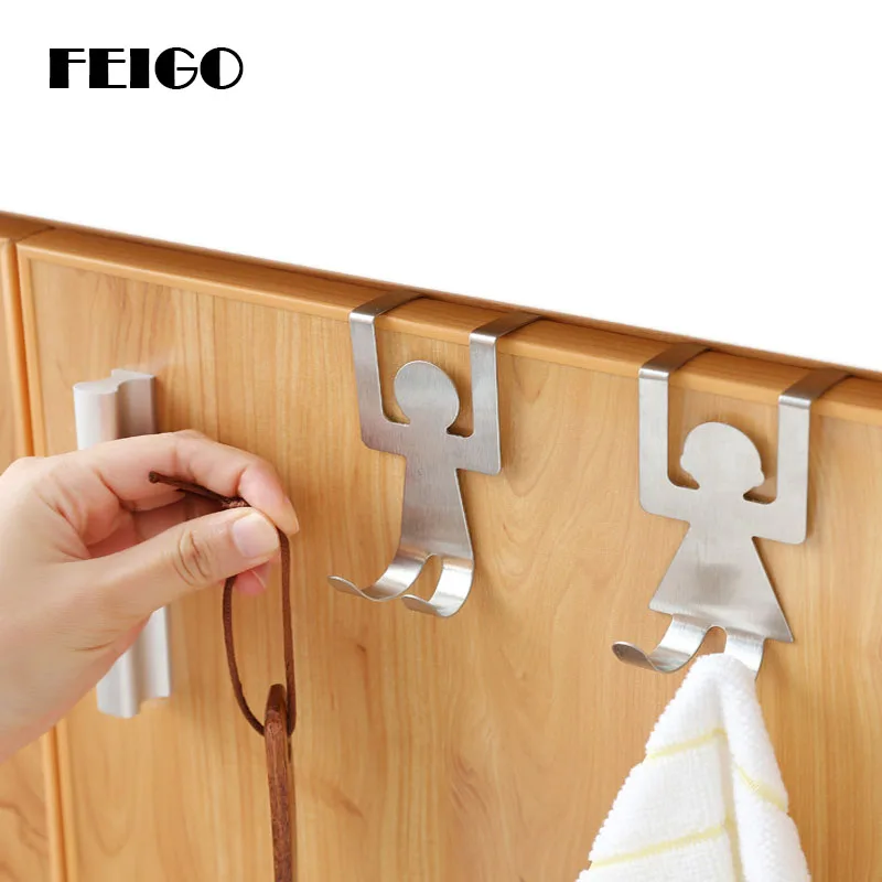 FRIGO 2Pcs Cabinet Door Hooks Humanoid Stainless Steel Hook Seamless Moisture-Proof Luggage Kitchen Hanger Storage Hooks F845
FRIGO 2Pcs Cabinet Door Hooks Humanoid Stainless Steel Hook Seamless Moisture-Proof Luggage Kitchen Hanger Storage Hooks F845