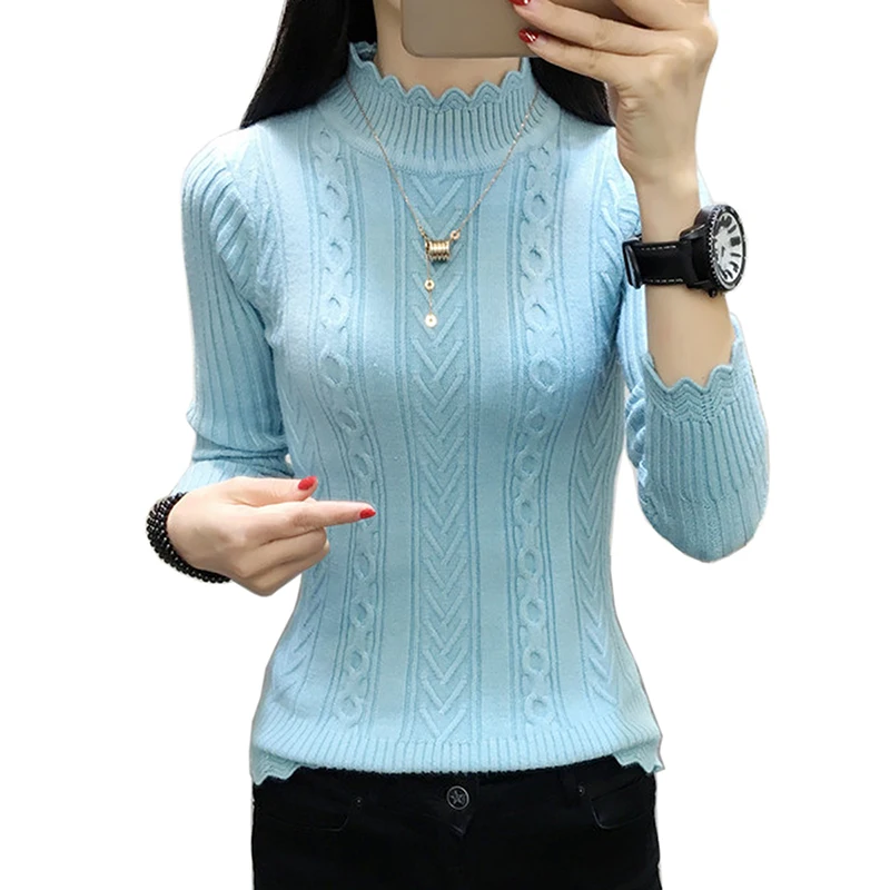 Women Pullover and Sweaters Long Sleeve Pull Femme Autumn Winter Women Top turtleneck Warm High Elastic Knit Sweater Mujer
Women Pullover and Sweaters Long Sleeve Pull Femme Autumn Winter Women Top turtleneck Warm High Elastic Knit Sweater Mujer
